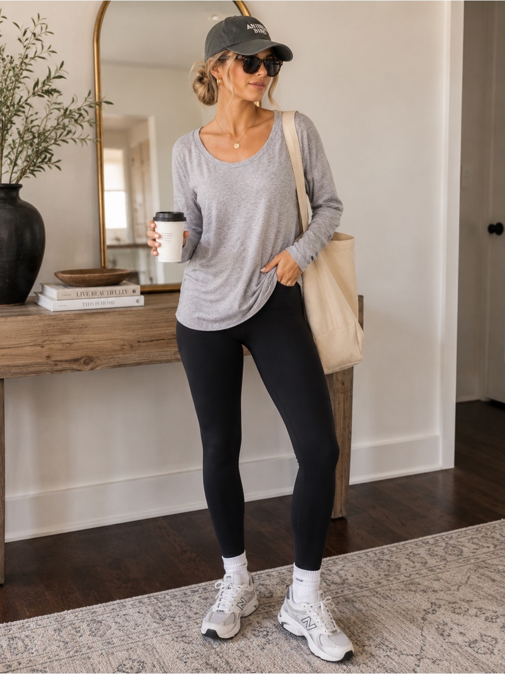 Chaser Heather Gray Luxe Cotton Long Sleeve Tee Relaxed Soft NWT L